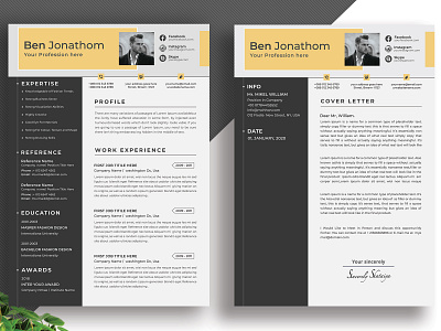Resume template 2 page resume a4 bundle classic resume clean cv clean resume cover letter job resume minimalist resume modern objective resume resume download resume layout resume template simple template word resume