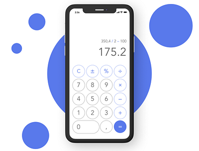 Calculator — daily UI 004 004 app calculator clean concept daily daily 100 challenge daily ui dailyui design minimalism mobile ui ux
