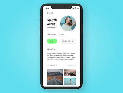 User profile — daily UI 006 006 account challenge daily daily ui 006 dailyui digital face figma figmadesign photography profile social ui ui ux user user profile