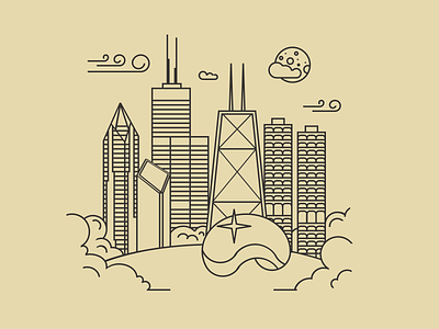 Chicago app chicago city design illustration yplan