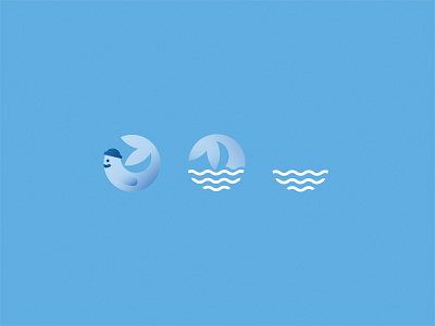 Logo With a Story (II) design fish gradient illustration logo water waves web