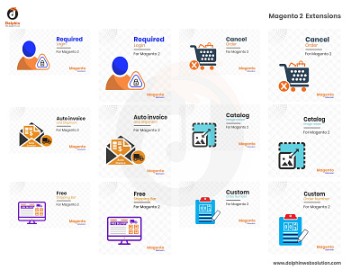 Magento Extension icon design animation branding graphic design icon illustrator logo ui vector