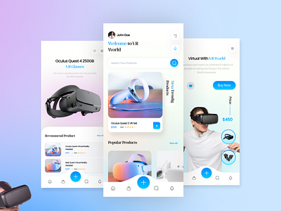 VR APP UI DESIGN animation app graphic design mobiledevelopment ui uidesign vr vrapp vrappdesign web3