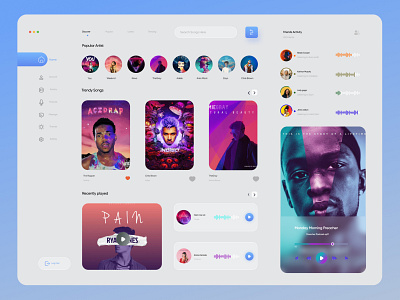 Music player dashboard design (remake) animation dashboard design dribble graphic design illustration music reach uidesign uxdesign web