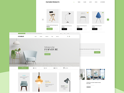 Furniture website design animation branding design furniture design graphic design illustration logo ui ux vector web