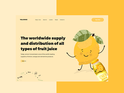 YELLOW JUICE animation bavarage brand branding creative design dark ui design designer fruits graphic design illustration illustrator trend typogaphy ui uiuxdesigner ux web website yellow