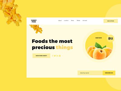 YUMMYFOOD animation brand branding creative design food and drink food app fruits graphic design illustration illustrator latest design ui uidesigner uiuxdesign ux web webdesigner website