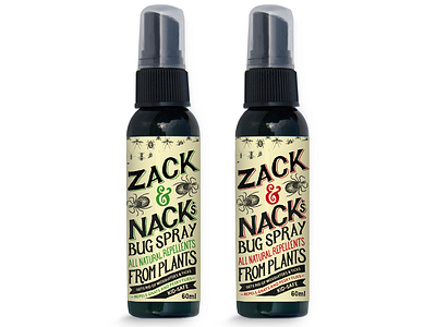 Zack & Nack's bottles branding bugs hand lettering illustration label lettering logo packaging type typography