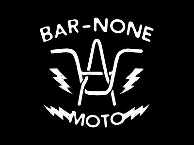 Bar-None Moto illustration lettering logo motorbike type typography workshop
