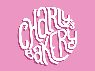 Charly's Bakery illustration lettering logo type typography