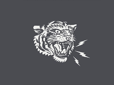 Tiger illustration lightning sketch tattoo tiger