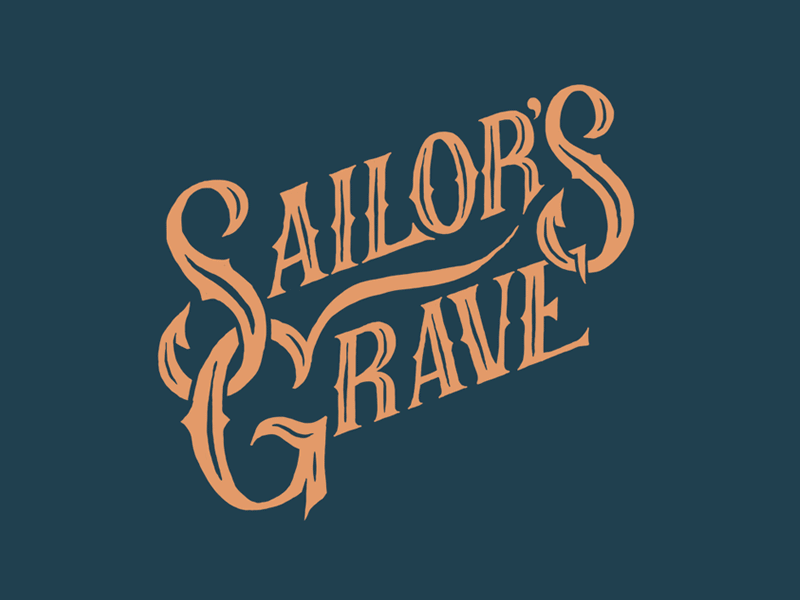 Sailors Grave graphic design lettering letters logo logotype type is power typography