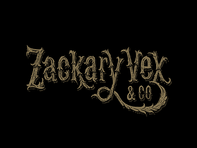 Zackary Vex & co apparel branding illustration lettering ornate typography
