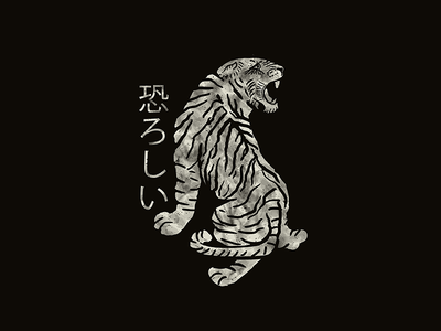 Power apparel grunge illustration power tattoo tiger tshirt