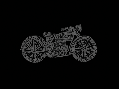 Memorial Ride apparel cafe racer illustration lettering minimal motorbike tattoo typography vintage