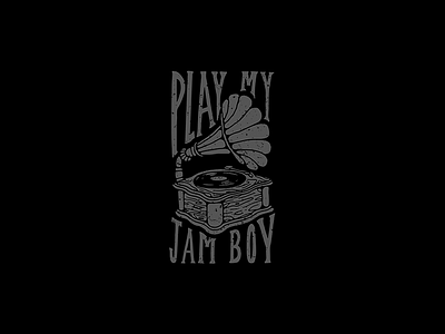 Play my jam illustration lettering typography
