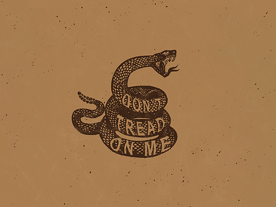 Don't Tread On Me hand lettering illustration lettering merch snake tshirt typography warning