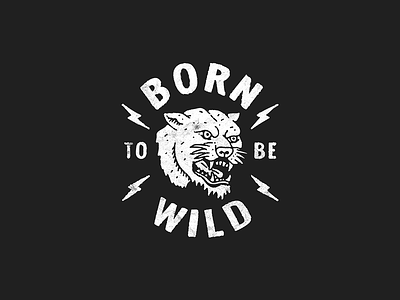 Born to be wild illustration lettering merch panther tattoo tshirt typography
