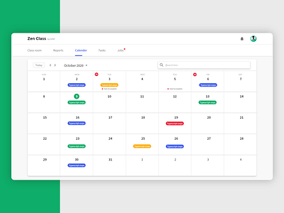 Calendar UI Design calendar design calendar ui clean design desktop design flat icon management tool minimal productivity ui ux web website