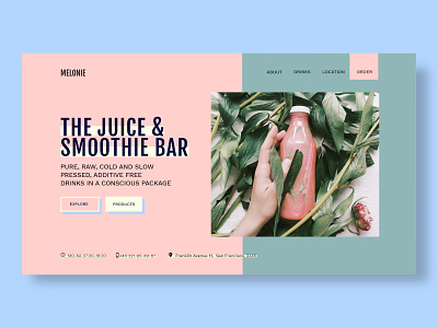 juice and smoothie bar web design