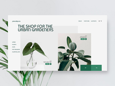 plant shop hero section concept