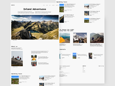 trekking company landing page concept