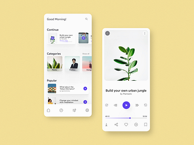 podcast mobile ui concept