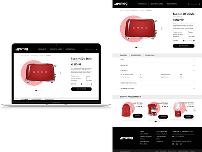 SMEG Product Detail Page Redesign concept concept design design online shop product detail page redesign responsive design smeg ui uidesign uiux ux uxdesign web