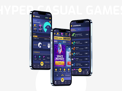 Hyper Casual Game Platform app concept design game gamedesign gamer hypercasualgame mobileapp ui uidesign uiux ux uxdesign