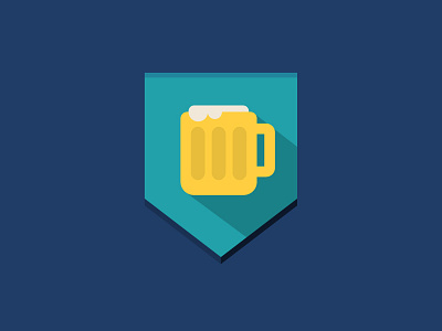 Beer shield beer emblem illustration