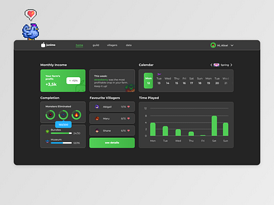 Concept - Dashboard for Stardew Valley