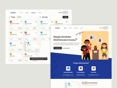 Activity Planner - Teenagers and Museums design illustration ui ux web