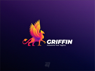Griffin Colorful animal awesome colorful creative design gradient griffin illustration memorable modern mythical simple vector