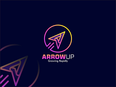 Arroow arrow awesome chart colorful design gradient icon illustration logo memorable modern simple up vector