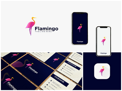 Flamingo animal app awesome bird colorful creative creative design design flamingo gradient icons illustration logo memorable modern technology vector