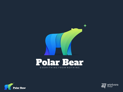 Polar Bear animal awesome bear brown colorful creative design gradient logo memorable modern polarbear vector