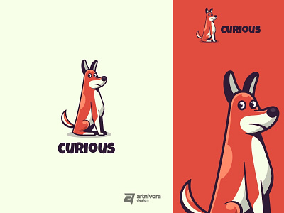 Curious Dog animal awesome cartoon character creative curious design dog illustration logo mascot pet puppy simple vector