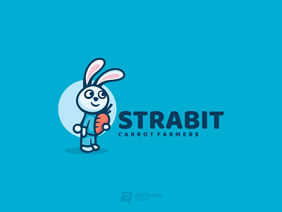 Project Mascot Cartoon Logo Design For Strabit. animal awesome branding creative design illustration logo modern simple vector