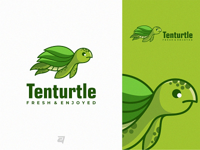 Simple Mascot Logo Design TENTURTLE. animal awesome brand design branding design graphic graphicdesign illustration logo logodesign logodesigns logotype mascot modern simple simple clean interface simple design simple logo simplemascot vector