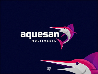 Colorful Logo Design AQUESAN. animal awesome branding colorful creative design designs gradient graphic graphicdesign graphics grapicdesign illustration logo logodesign logographic logotype modern simple vector