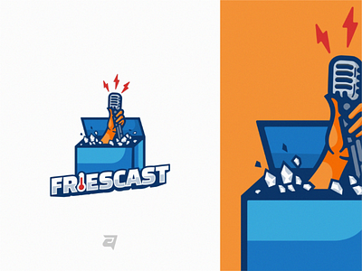 Concept Project Mascot Logo Design FRIESCAST