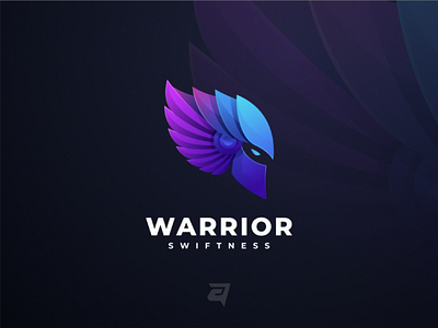 Concept Colorful logo design WARRIOR.