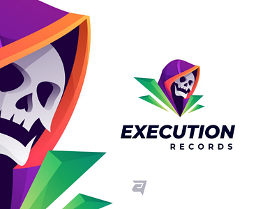 Execution Records awesome branding colorful creative design designs gradient graphic graphicdesign graphics icon logo logodesign logos logotype memorable modern simple vector