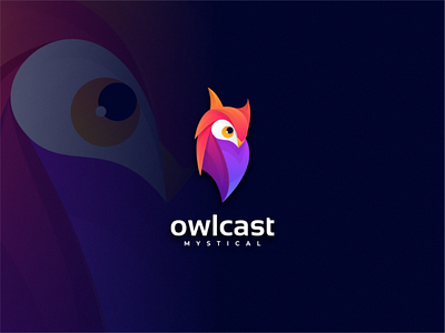 Owlcast awesome branding colorful creative design gradient graphic graphicdesign icon logo logodesign logos logotype modern simple vector