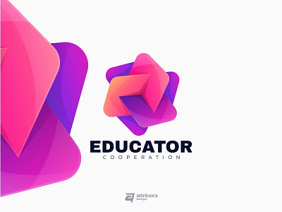 Educator Cooperation awesome branding colorful creative design designs gradient graphic graphicdesign graphics icon illustration logo logodesign logos logotype memorable modern simple vector