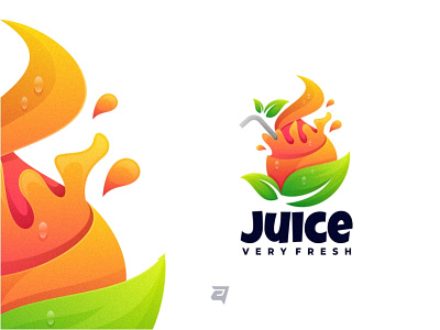 JUICE awesome colorful creative design designs fruit gradient graphic graphicdesign graphics icon illustration juice logo logodesign logos logotype modern simple vector