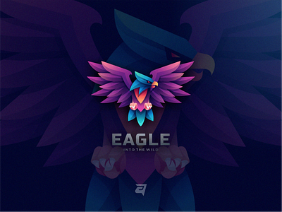 Dribbble eagle awesome colorful eagle gradient graphic graphics illustrations logo logodesign logoinspiration logos logotype modern simple