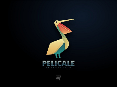 PELICALE awesome colorful design gradient graphic graphics illustrations logo logodesign logoinspiration logos logotype modern pelican pelicans simple