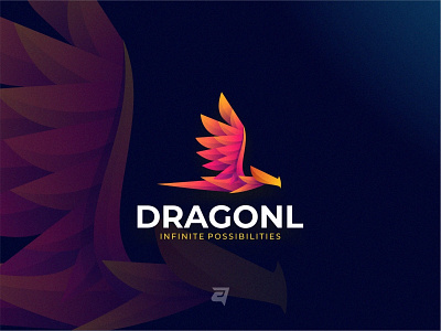 DRAGONL awesome colorful design desigsn gradient graphic icon illustration logo modern simple vector