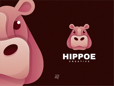 HIPPOE awesome colorful design designs gradient graphic graphicdesign graphics hippo hippopotamus icon illustration logo logodesign logodesigns logos modern simple